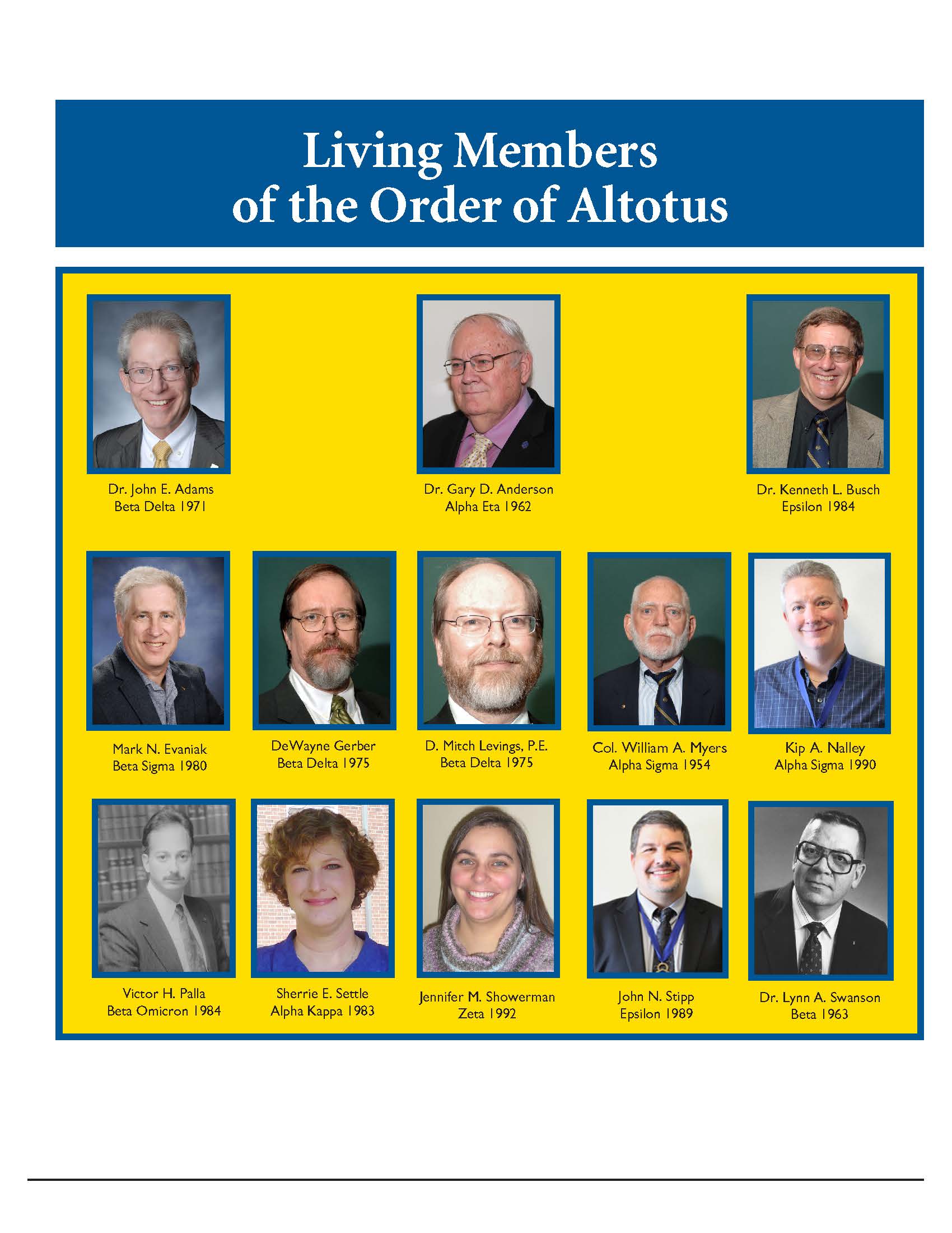 photos of living members of the Order of Altotus
