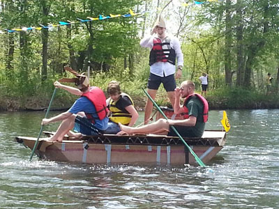 Beta Psi Regatta on a Boat